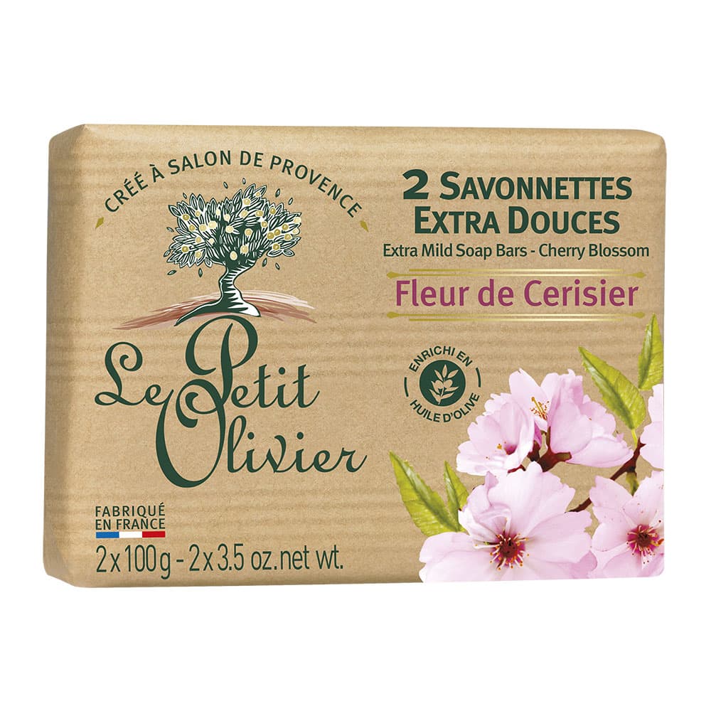 Jabón Sólido de Flor de Cerezo 2x100g (Lateral)