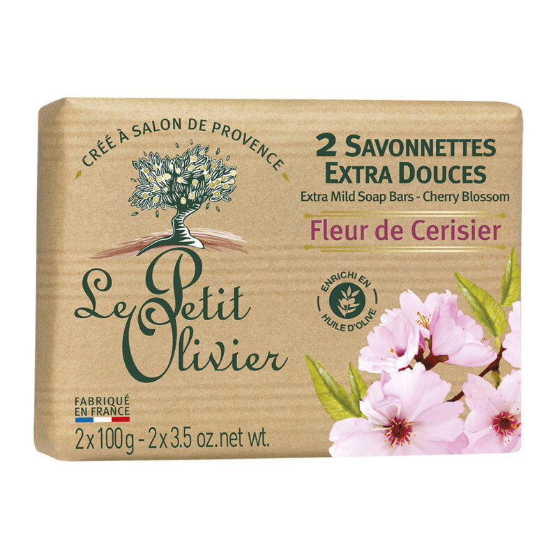 Jabón Sólido de Flor de Cerezo 2x100g (Lateral)