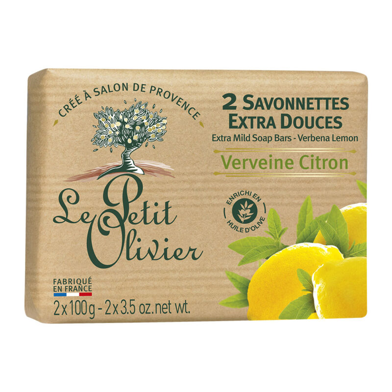 Jabón Sólido de Verbena Limón 2x100g (Lateral)