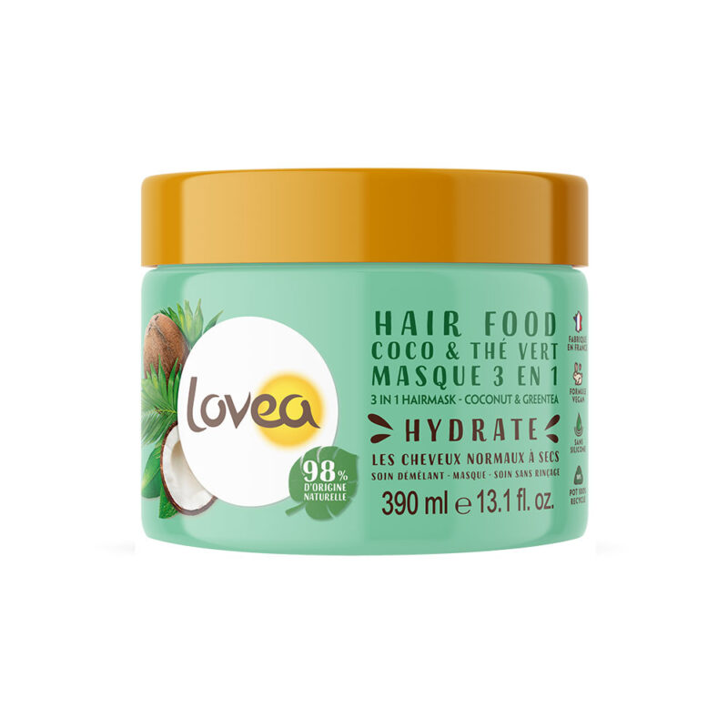 Mascarilla Capilar de Coco y Té Verde 390ml (Frente)
